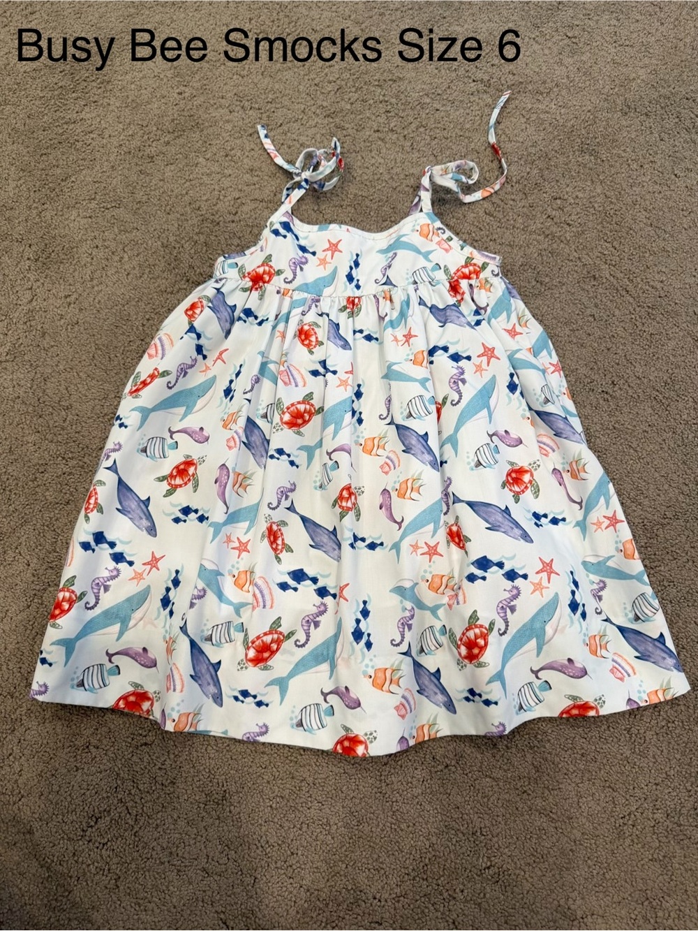 Busy Bee Smocks Ocean Dress